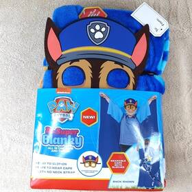 Nickelodeon 073558787884 Paw Patrol Blanket New 40 In X 50 Chase Character Mask Super Blanky/cape
