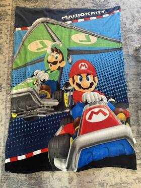 Nintendo 073558700890 Mario Kart 8 Plush Fleece Throw Blanket 46 Inch X 60 Super Soft