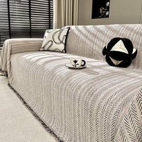 Sfj71 Nobildonna Sofa Cover Washable Soft Thicken Chenille Couch With Tassel