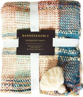 Noble 780594123866 Barnes And Textured Multicolored Throw With Tassels 50 Inch X 60 Nwt
