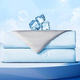 Ccq-blue1 Nobrand Double-sided Cooling Blanket Queen 90 Inch X90 Blue/grey