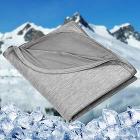 G6080 Nobrand Cooling Blankets For Hot Sleepers - Thin Lightweight Breathable Grey 60x80 In