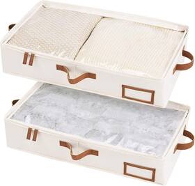 Nk-ke-4 Nobrand Under Bed Storage Containers 2 Pack Fabric Bins For Clothes