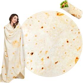 Yellow-71 Nobrand Realistic Burritos Plush Throw For Bed Couch Travel