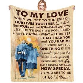 Noilfasiki Love#1-m Anniversary Birthday Gift For Her Him Romantic I Love You To My Blanket