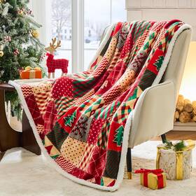 Nord Eco 445022013028 Christmas Throw Blanket Decorations Gifts For Women Sherpa Flannel F