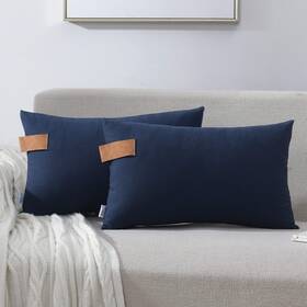 Nordeco Home 727196227447 Set Of 2 Throw Pillow Covers - 100% Cotton Soft Decorative Outdo