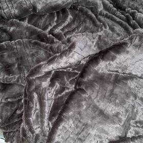 Nordstrom At Home 429359896322 Norstrom 50 X 60 Brown Geometric Faux Fur Throw Blanket Euc