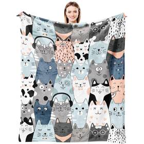 Mao-5040lo7p Norseason Mao-5040lo7p-#3e6ct Cat Blanket Ultra Soft Flannel Merch Throw Stuff Gifts For Cats L