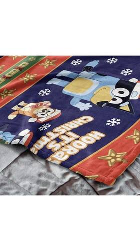 887455 North West Bluey Holiday Stripe Heelers Throw Blanket Multi-color 50 X 60 Christmas New 887455 North West Bluey Holiday Stripe Heelers Throw Blanket Multi-color 50 X 60 Christmas New