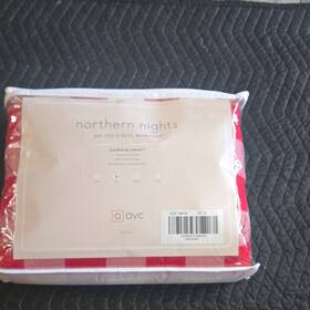H228097cwm000 Northern Nights Full Down Blanket Classic Red Check Plaid 300tc Cotton