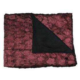 32913564 Northlight Burgundy Plush And Velvety Faux Fur Throw Blanket 60 Inch X 50