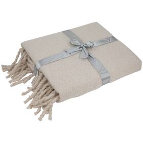35702148 Northlight Cream Brushed Woven Throw Blanket With Fringe 50 Inch X 60
