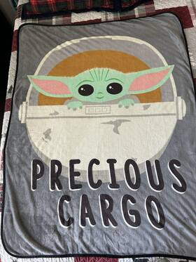 Northwest 032281261931 Star Wars Mandalorian Child Baby Yoda Precious Cargo 46 Inch X 60 Throw Blanket