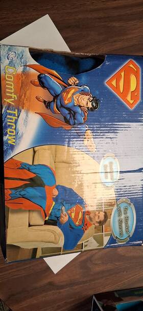 1075011 Northwest New Superman Adult Micro Comfy Throw Blanket With Sleeves 48 Inch X 71