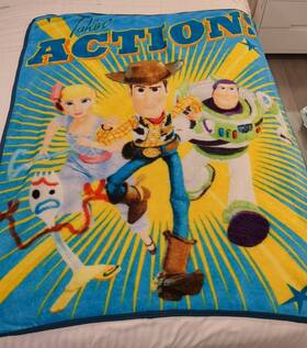 Northwest 190604118789 Disney Toy Story 4 Takin Action With Forkie And Bo-peep Micro Throw Blanket 46x60