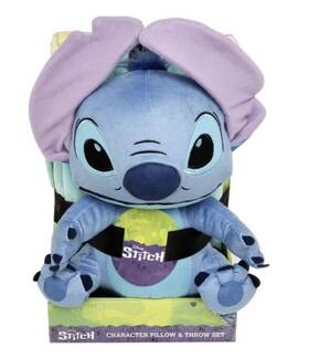 Northwest 190604282589 Lilo And Stitch Character Hugger Pillow Blanket Throw Set - New With Tags
