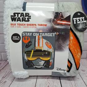 Northwest 190604292335 Disney Star Wars Xwing Pilot Fighter Silk Touch Sherpa Throw Blanket 40 Inch X 50