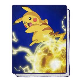 Northwest 190604293097 Pokemon Electro Shock Silk Touch Sherpa Throw Blanket