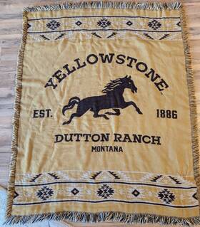 Northwest 190604459424 Woven Jacquard Throw Blanket 46 Inch X 60 Yellowstone - Dutton Ranch