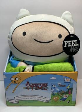 65900 Northwest 1ctn/65900/0001/sts Adventure Time Finn The Human Character Cloud Pillow And 40x50 Inch Throw Gift Set New