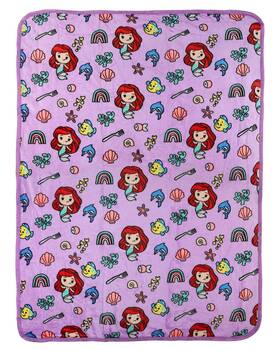 55100 Northwest 1dar/55100/0002/ret Disney Princess Ariel Blanket Fleece Lined Silk Touch Double Sided Throw