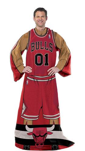1nba024000004ret Northwest Chicago Bulls Player Uniform Comfy Throw With Sleeves