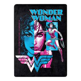 1wwm074000001ret Northwest Wonder Woman Truth Compassion Strength Silk Touch Throw Blanket