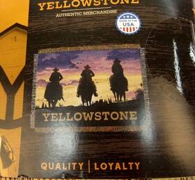 01900 Northwest 1yls/01900/0002/ret Yellowstone Giddy Up Woven Throw Blanket 48 Inch X 60 Made In Usa New