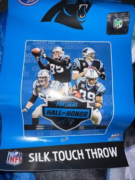 19990 Northwest 90604 North Carolina Panthers Hall Of Honor Silk Touch Throw Blanket 50x60