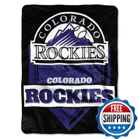 B078ymnd89 Northwest Mlb Colorado Rockies Royal Plush Raschel Throw One Size Multicolor