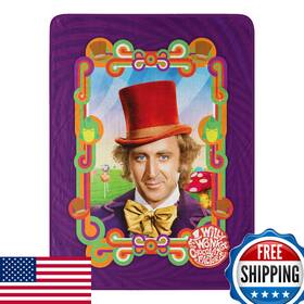 B0bptjp9cl Northwest Willy Wonka Micro Raschel Throw Blanket 46 X 60 Wonderful 059
