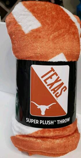 9585562843 Northwest Company Texas Longhorns Blanket 46x60 Micro Raschel Halftone Design Rolled