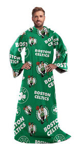Northwest Nba Boston Celtics Toss Silk Touch Comfy Throw With Sleeves 48inch X 71inch