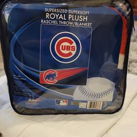 Nw66998910 Northwest Supersoft Royal Plush Chicago Cubs Raschel Throw Blanket 60 X 80 In