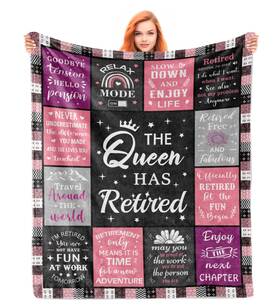 Hxn112 Noxkioy Retirement Gifts For Women 2025 Gift Woman Blanket 50x60 Inch