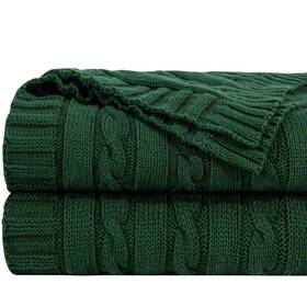 Ntbay 133762943781 100% Pure Cotton Cable Knit Throw Blanket Super Soft Warm 51x67 Knitted Thro