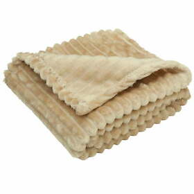Ntbay Flannel Fuzzy Toddler Blanket Fluffy Warm And Lightweight Reversible Stri
