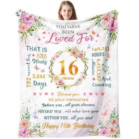 Nucleotech 751787432675 Sweet 16 Gifts For Girls 16th Birthday Pink Floral Letter P