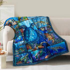 Nukunskf 768602984318 Sea Turtle Blanket Gifts For Women Girls Birthday Christmas Valentine Presents O