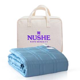 Nushe 199284647459 Cooling Weighted Blanket For Adults 15 Lb Twin 48 Inch X72 Bamboo Viscos