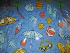 O83640 King Size Quilt Set Beach Themed Summer Fun Tropical Nautical