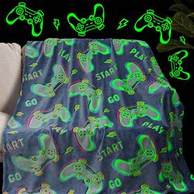 Bp-02 Obinsm Teen Boys Gifts Gaming Blanket Gamer Glow In The Dark B