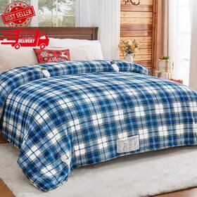 Octrot 744110055023 Queen Size Heated Electric Blanket With Dual Control And 10 Heat Levels