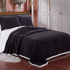 Of-mer-blank-blk-k Sweet Home Collection Mermaid Sherpa Reversible Ultra Soft Poly Faux