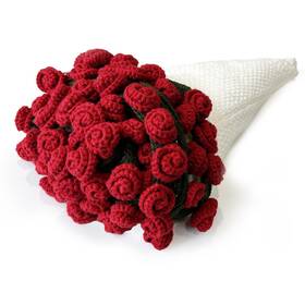 Ofrence 762483307655 Crochet Flower Bouquet Rose Blanket Christmas Birthday Gifts For Wome