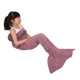 Cominhkg113687 Okayshop Mermaid Tail Blanket For Kids Handcraft Sleeping Bag Girls Pink