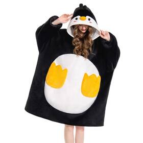 Olaola B0f91fz4lc Penguin Wearable Blanket Hoodie For Adult Oversized Animal Hooded