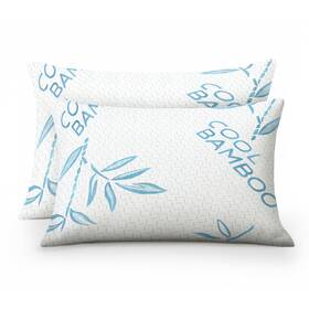 Omeo 850056547062 2 Pack Bamboo Pillow Queen Size For Sleeping Hypoallergenic Cooling Shr