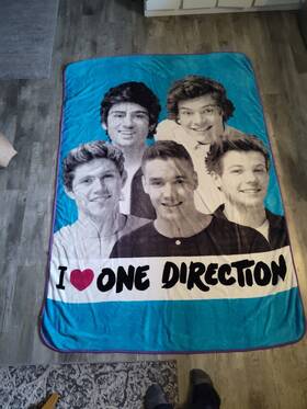 Cx02-05 One Direction 2014 Fleece Throw Queen 88 Inch X 60 Harry Styles I
